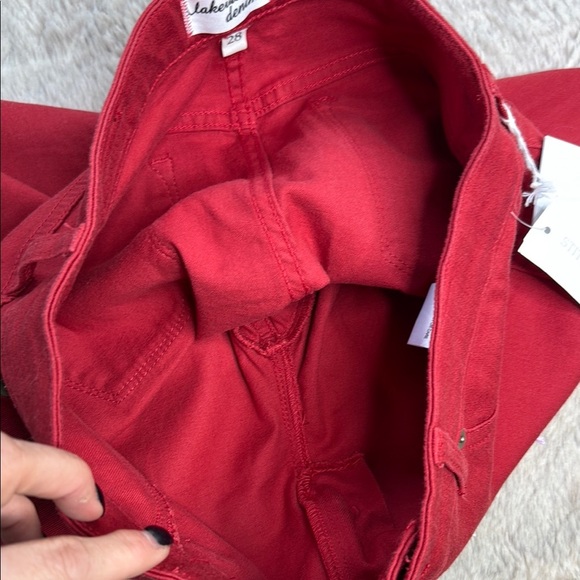 Lakeview Denim | for Stitchfix Alex Pompelan Red Denim Jeans, Size 28, NWT - Picture 6 of 11